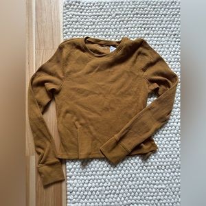 Abercrombie & Fitch Essential Long-Sleeve Waffle Top